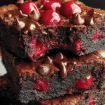 Fudgy Cherry Brownies Ganache