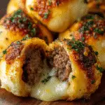 Garlic Parmesan Cheeseburger Bombs
