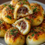 Garlic Parmesan Cheeseburger Bombs Recipe