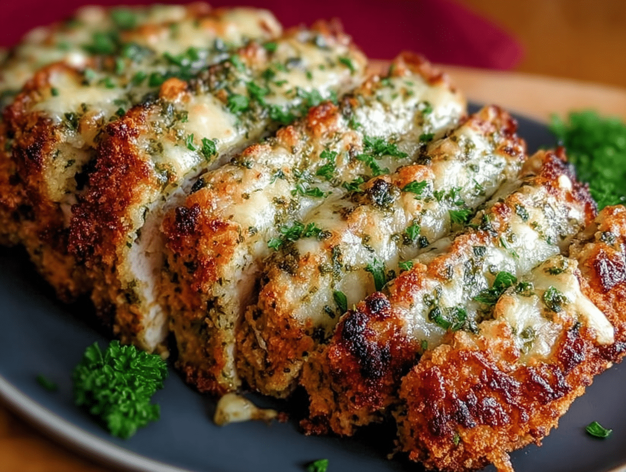 Garlic Parmesan Chicken Meatloaf