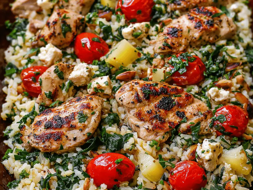 Greek Chicken with Lemon Rice