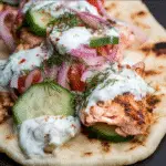Grilled Salmon Gyros