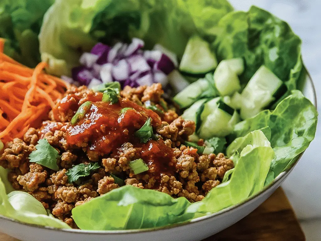 Ground Turkey Lettuce Wrap Bowls