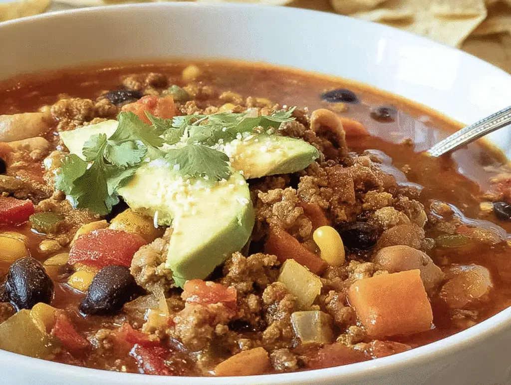 Hearty Turkey Vegetable Chili