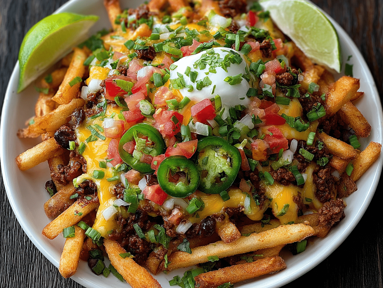 High Protein Loaded Nacho Fries