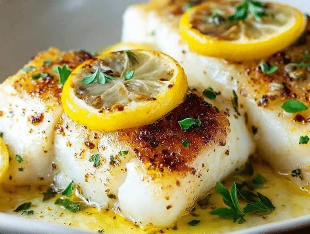 Lemon Butter Baked Cod
