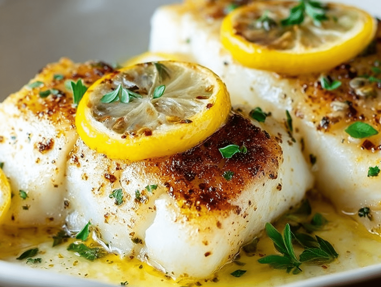 Lemon Butter Baked Cod