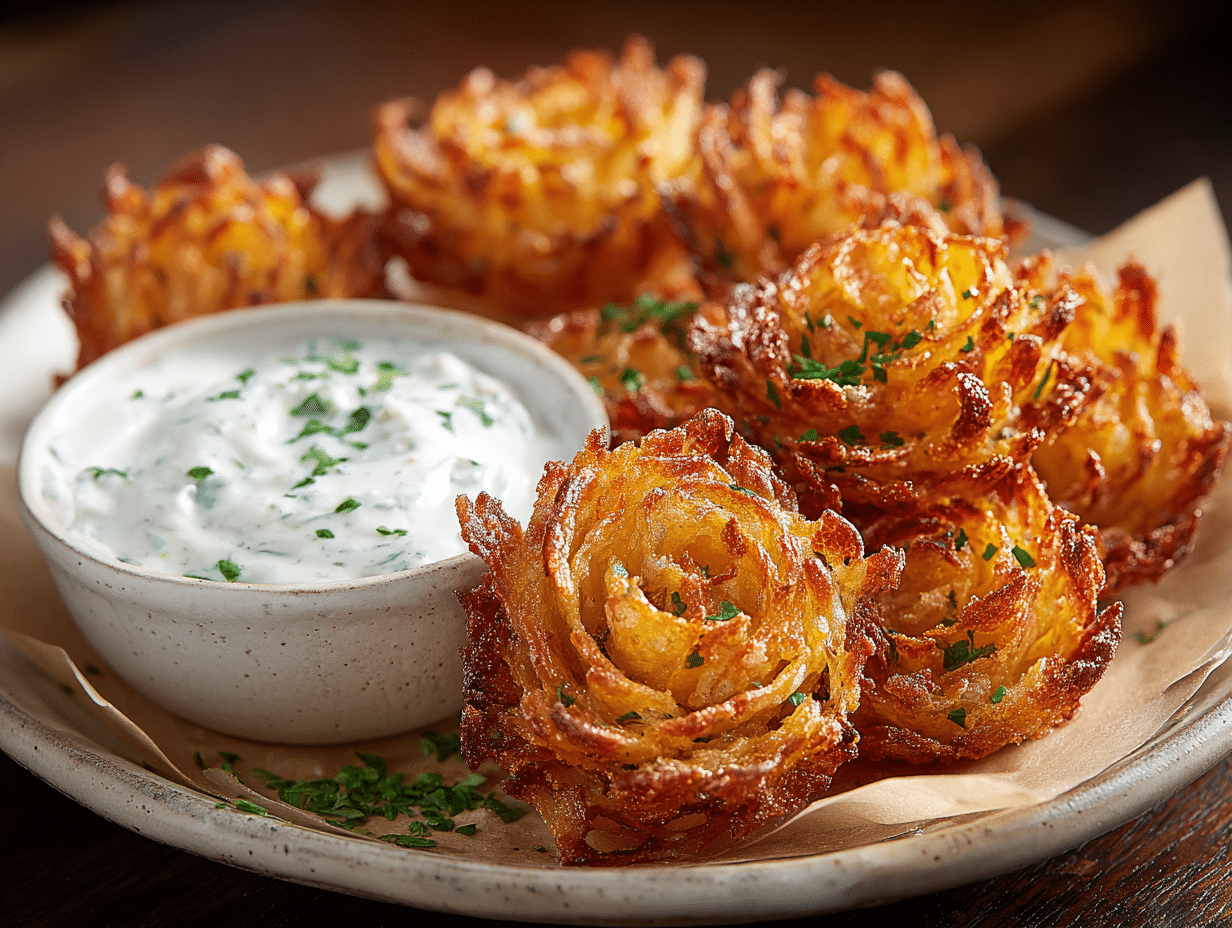 Mini Bloomin' Onions with Buttermilk Ranch Dip
