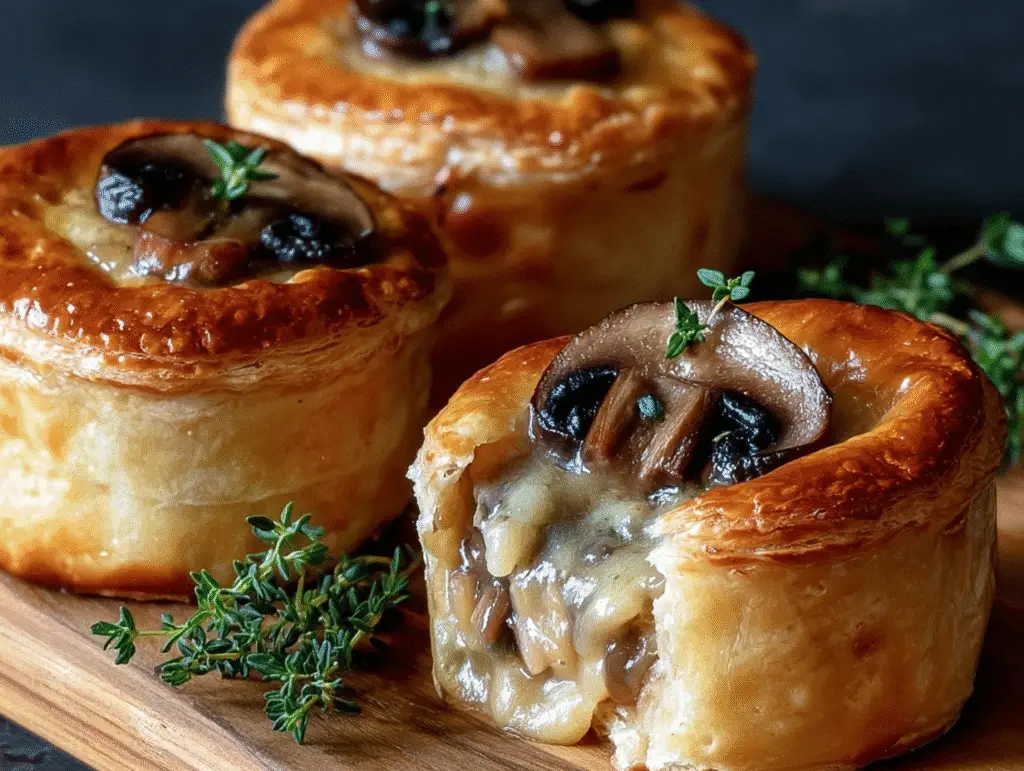 Mini Mushroom and Gruyère Pot Pies with Thyme