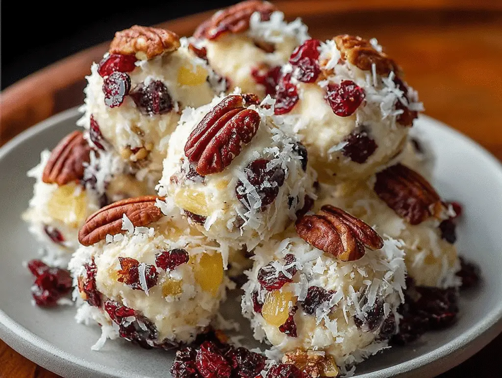 Mini Pineapple Cranberry Pecan Cheese Balls