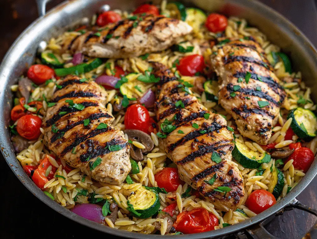 One-Pan Balsamic Chicken Orzo