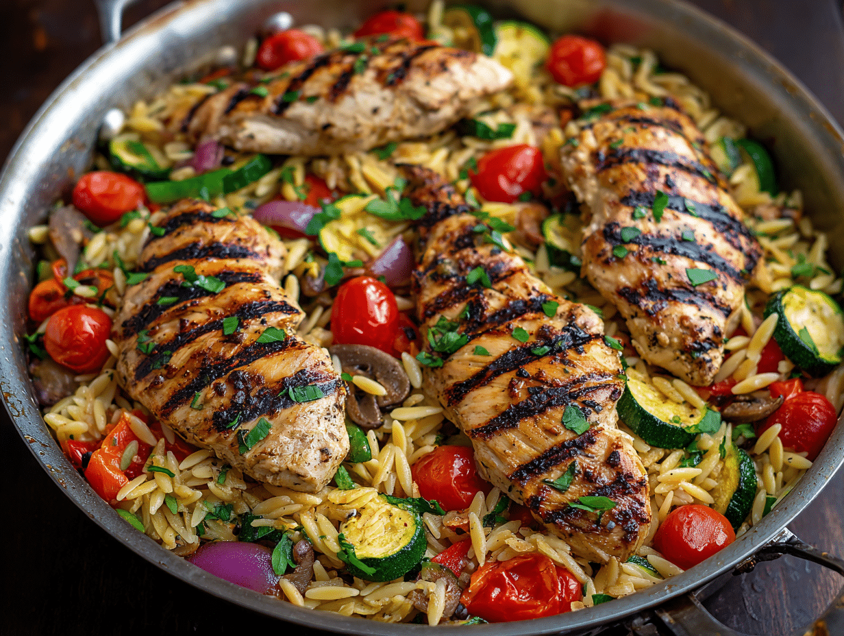 One-Pan Balsamic Chicken Orzo