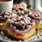 Peppermint Bark Cinnamon Rolls