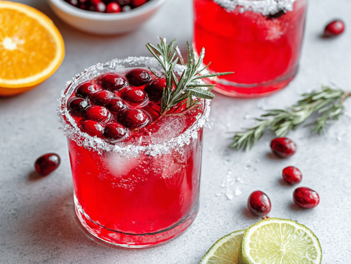 Quick Christmas Cranberry Spritzer