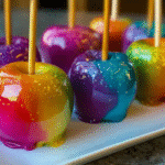 Rainbow Candy Apples