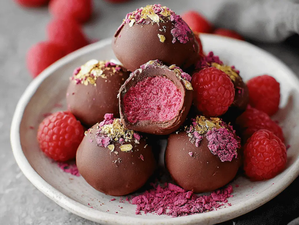 Raspberry Chocolate Truffles