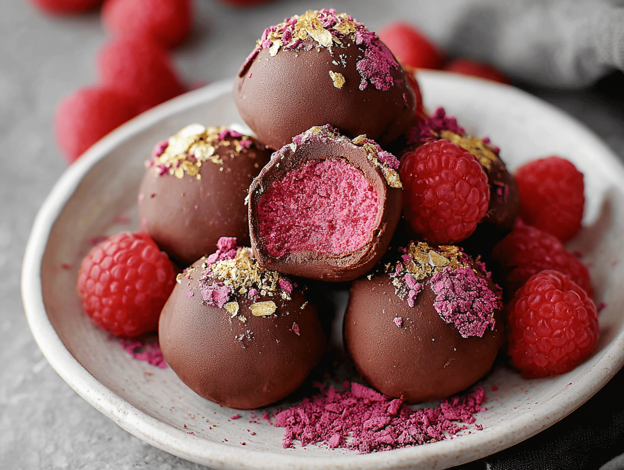 Raspberry Chocolate Truffles