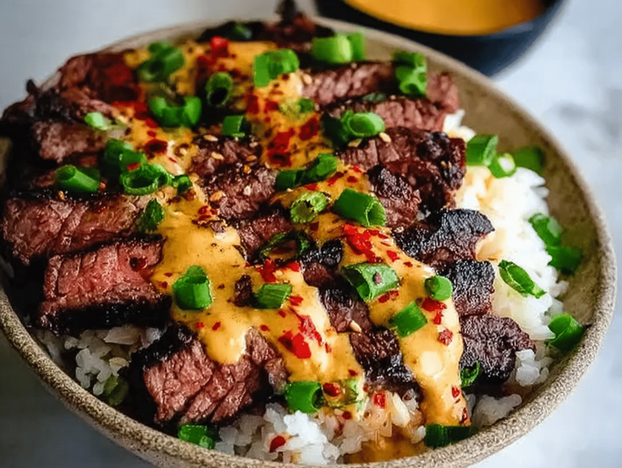 Savory Korean BBQ Steak Rice Bowls