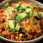 Southwest Crock Pot Chicken and Rice
