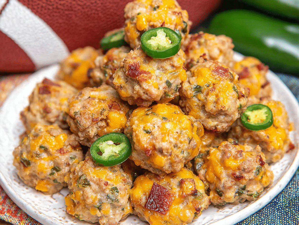 Spicy Jalapeño Popper Sausage Balls
