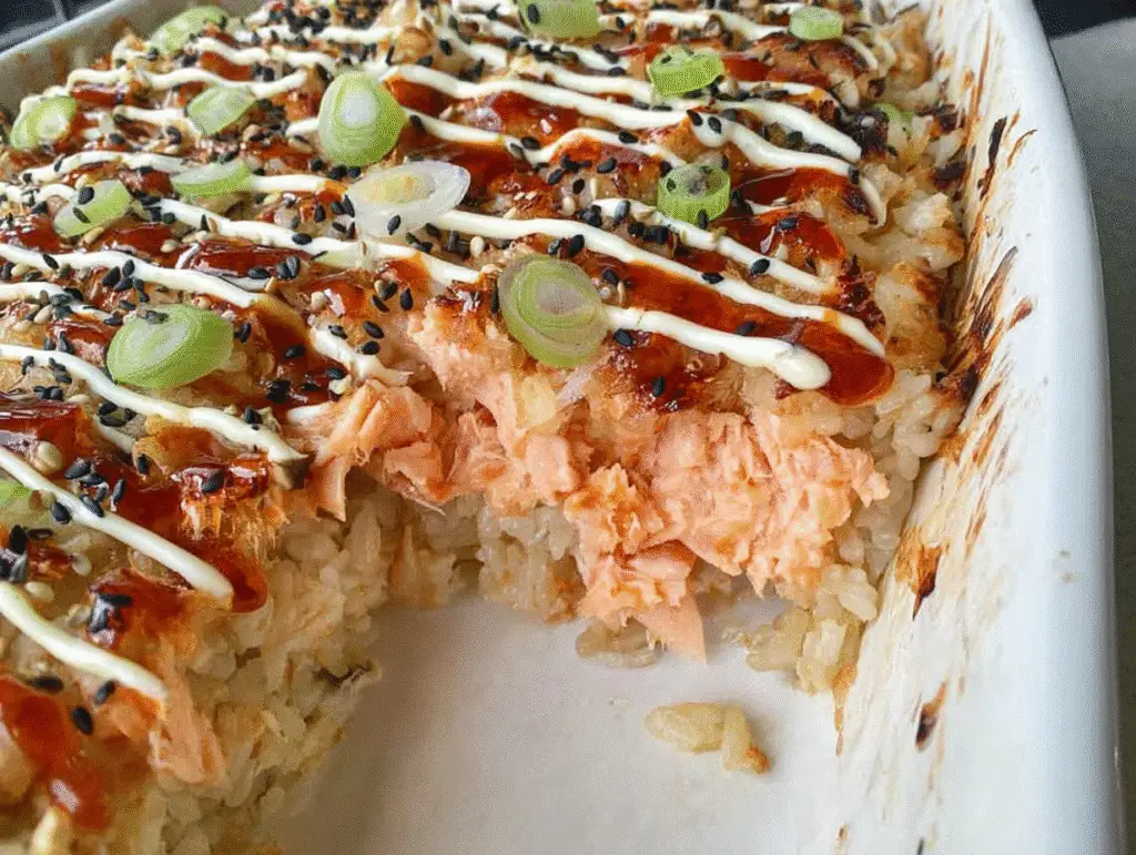 Spicy Salmon Sushi Bake Recipe