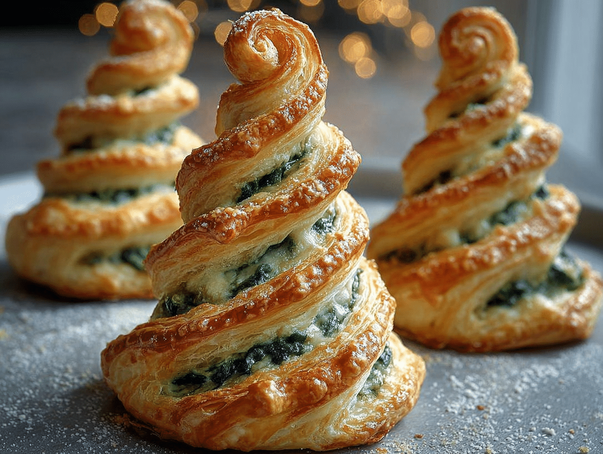 Spinach Puff Pastry Trees