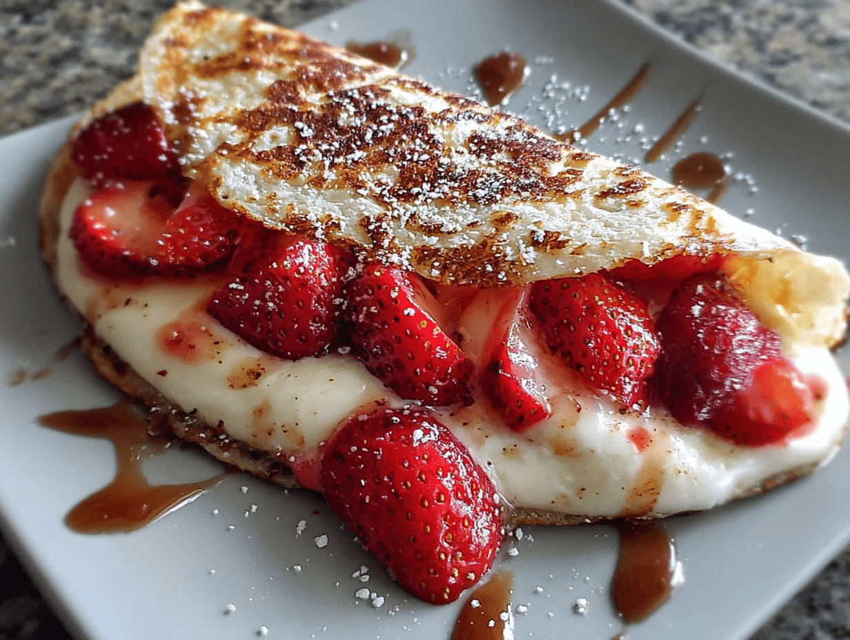 Strawberry Cheesecake Quesadilla Dessert