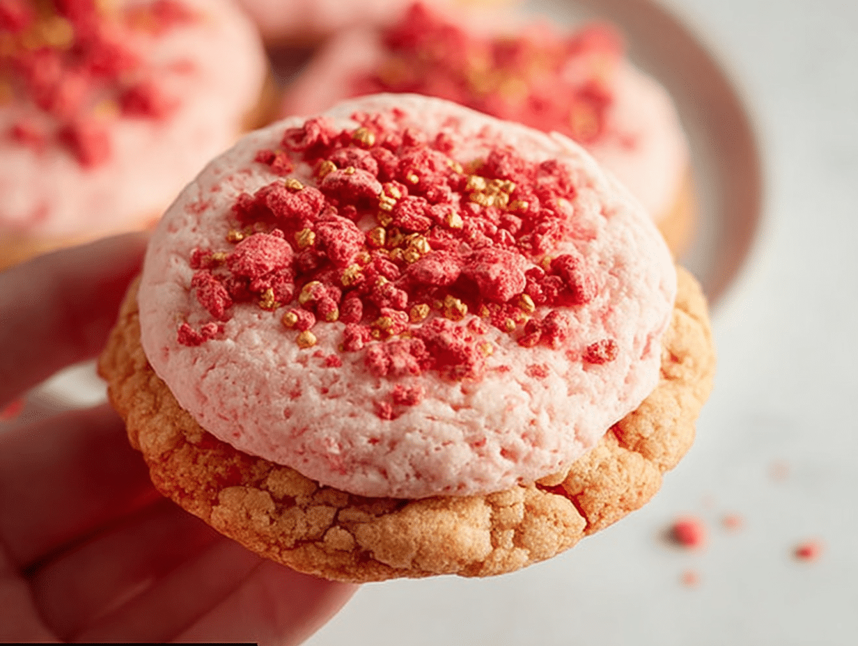 Strawberry Crunch Cookies