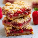 Strawberry Oatmeal Bars with Crumble Topping