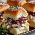 Thanksgiving Leftover Turkey Cranberry Sliders