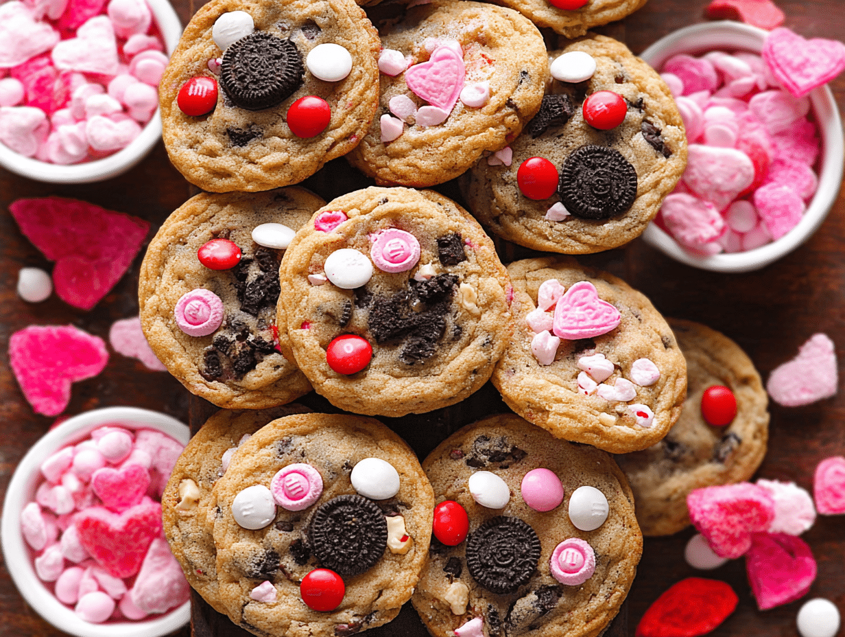 Valentine's Day Oreo M&M's Cookies