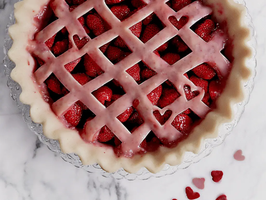 Valentine's Day Strawberry Pie
