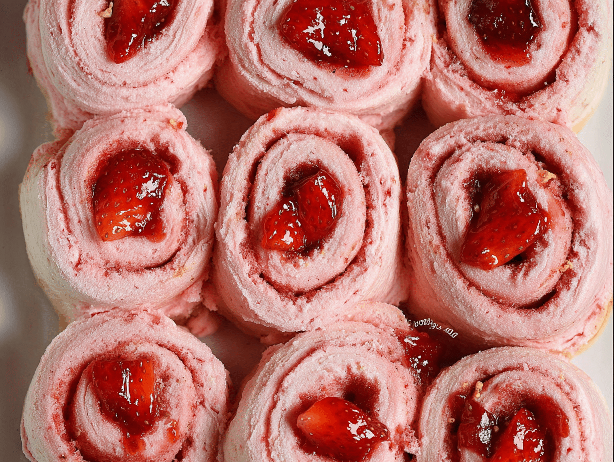 Valentine's Rolls with Strawberries