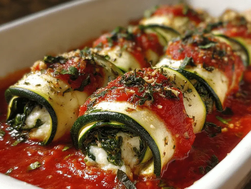 Vegan Zucchini Spinach Rollatini