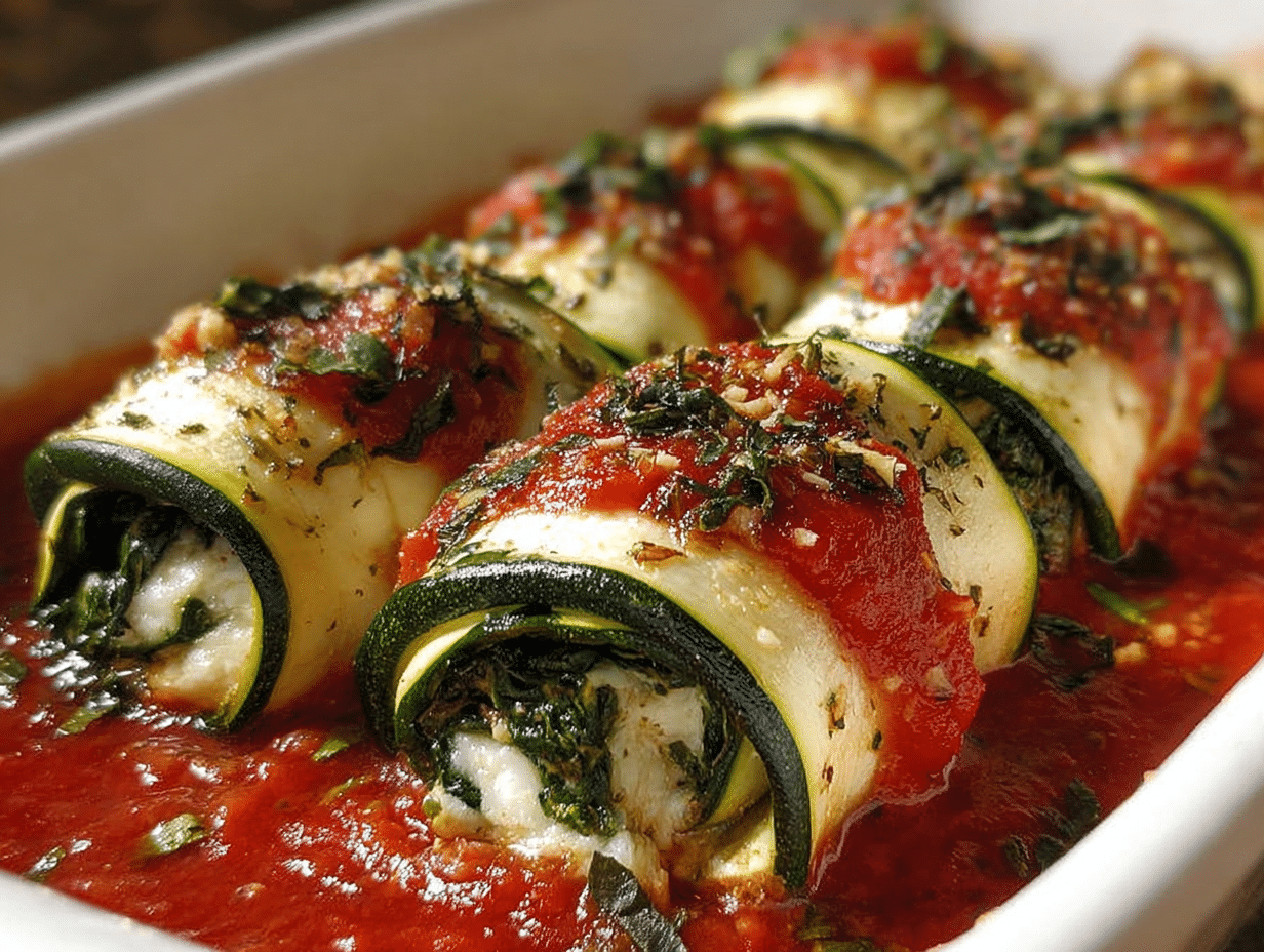 Vegan Zucchini Spinach Rollatini