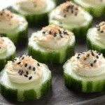everything bagel cucumber bites