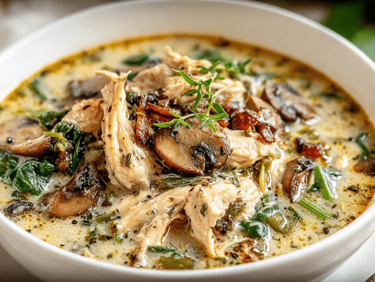 rotisserie chicken and mushroom chicken soup