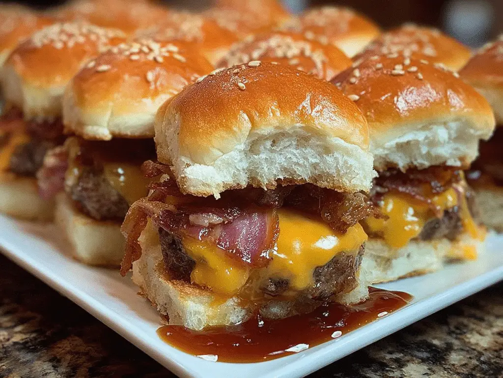 BBQ Cheeseburger Sliders Easy