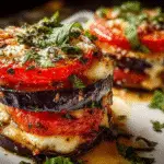Baked Eggplant and Tomato Stacks