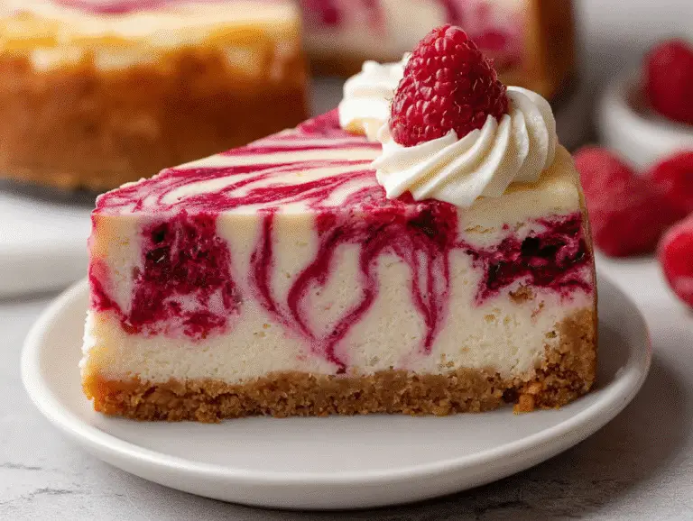 Baked Raspberry Cheesecake