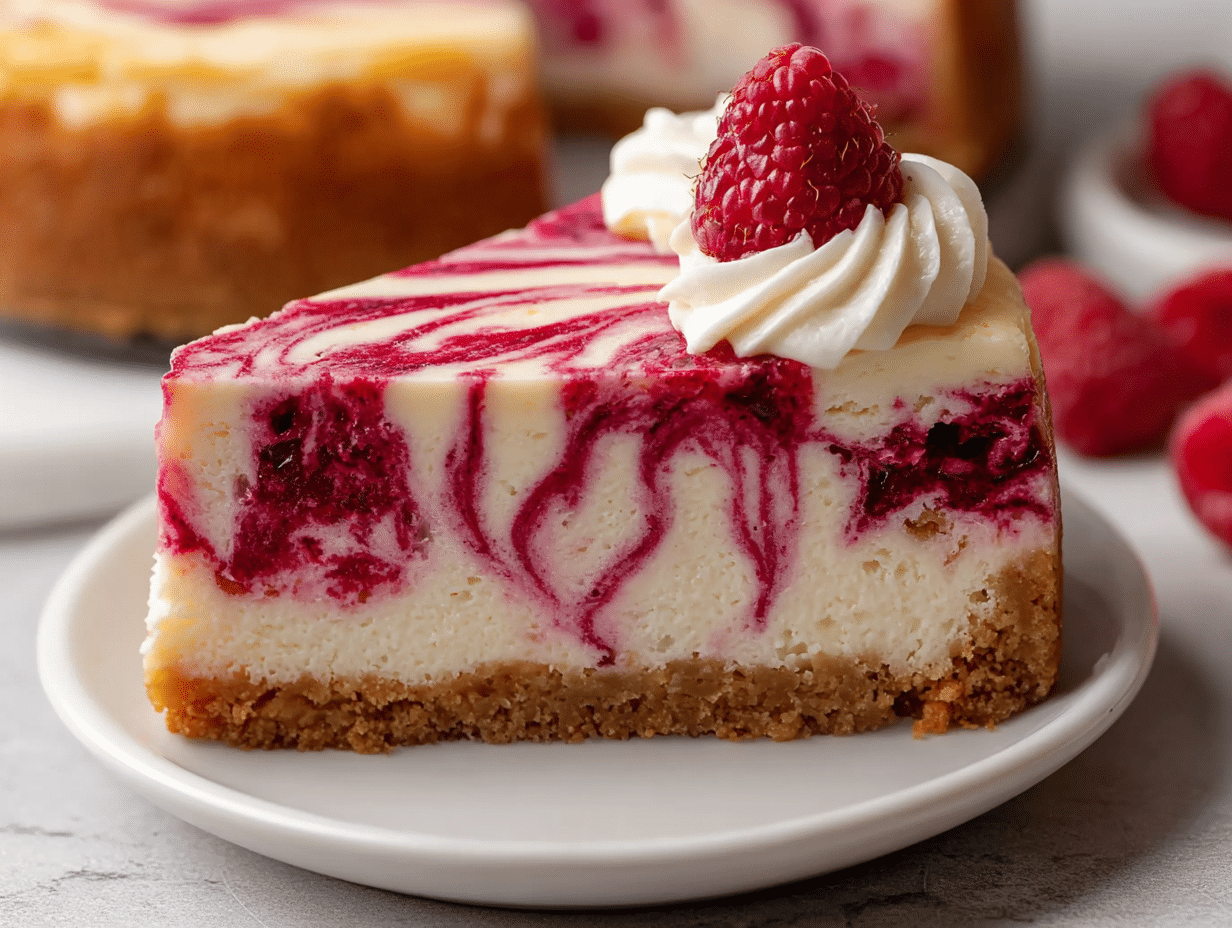 Baked Raspberry Cheesecake