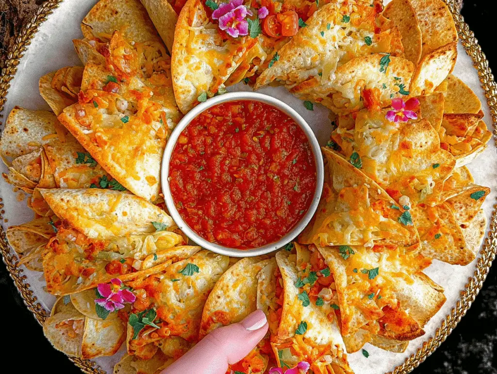 Blooming Quesadilla Ring Recipe