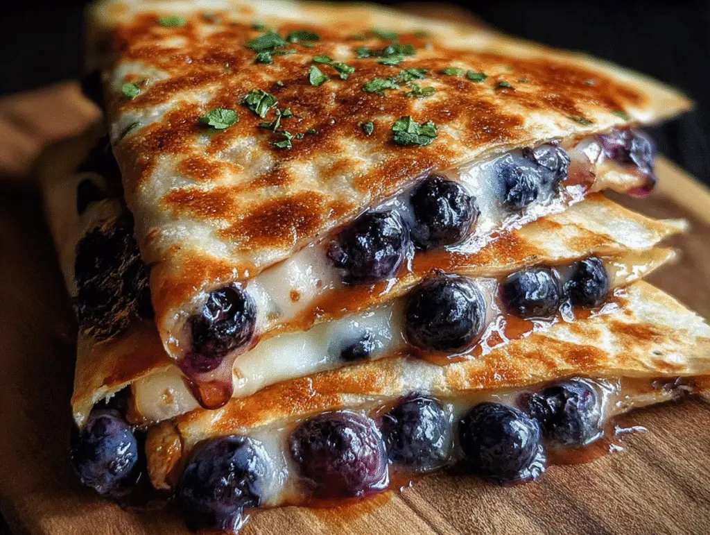 Blueberry Breakfast Quesadilla
