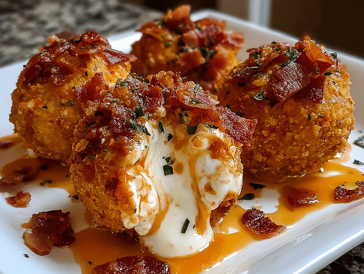 Buffalo Chicken Bacon Mozzarella Bombs