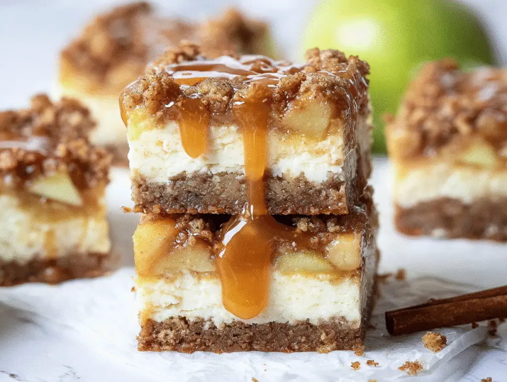 Caramel Apple Cheesecake Bars