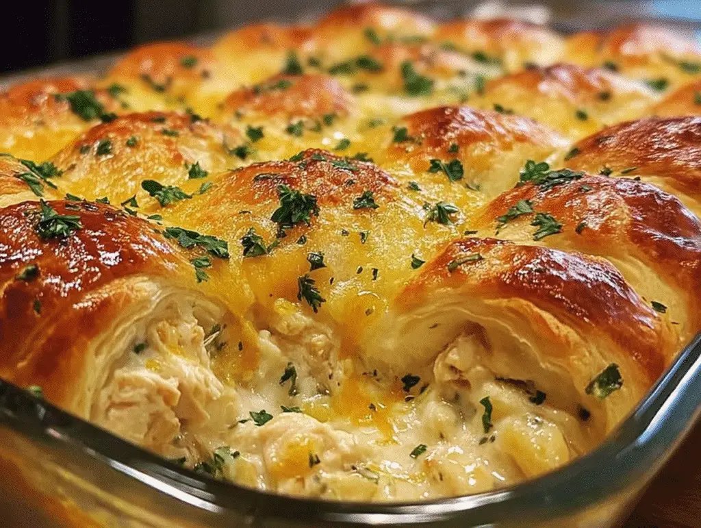 Cheesy Chicken Crescent Bake