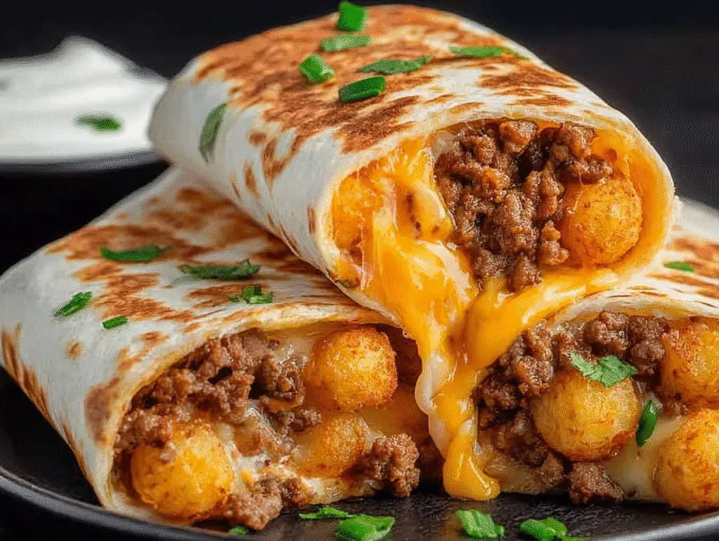 Cheesy Potato Burritos Comfort Meal