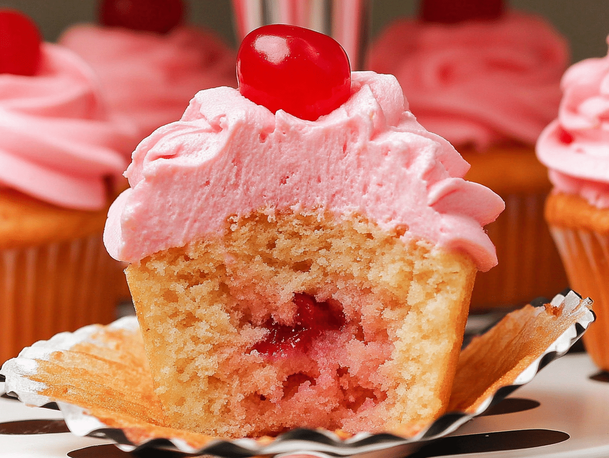 Cherry Chip Cupcakes