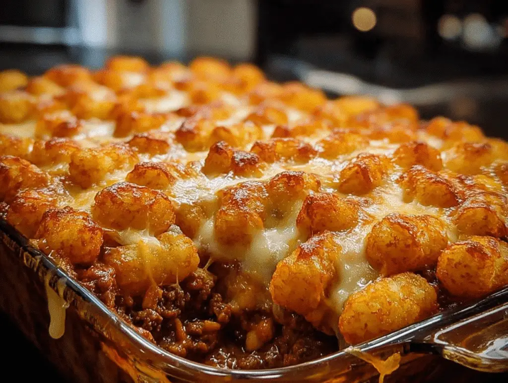 Chili Cheese Tater Tot Casserole