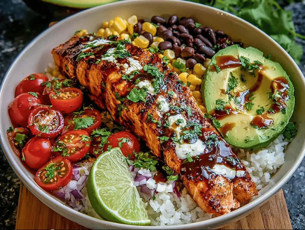 Chipotle Honey Salmon Bowls